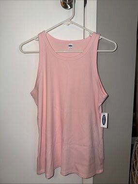 Old Navy Pink Ribbed Tank Top